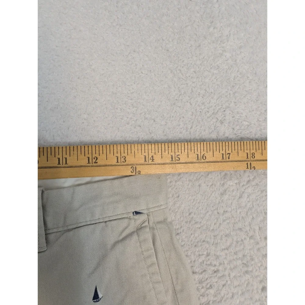 NEW J CREW Men's 28x9 Sailboat Prints Chinos Flat‎ Front Casual Beige Shorts